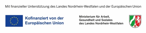 Das Logo der Europäischen Union, das einen blauen Kreis mit einem gelben Stern und dem Text "Kofinanzierte von der Europäischen Union" zeigt, wird vom deutschen Ministerium für Arbeit, Gesundheit und Soziales und dem italienischen Ministerium für Arbeit, soziale Sicherheit und öffentliche Gesundheit begleitet.